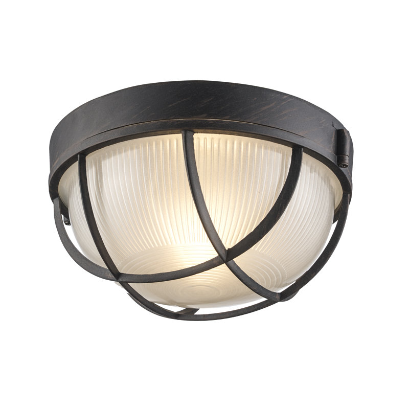 Luminaire à cloison d'extérieur Mindi, rouille, H 10 po x l 10 po