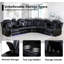 Canapé inclinable en cuir noir