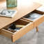 Centre de table Table basse 100% plateau en bois massif avec plateau et plateau de table basse Largeur 120 x profondeur 56 x hauteur 45 cm Bureau d'étude Facile à assembler Bois naturel avec tablette de rangement-1152083614