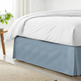 Shay Solid Cornflower Blue Cotton Bedskirt