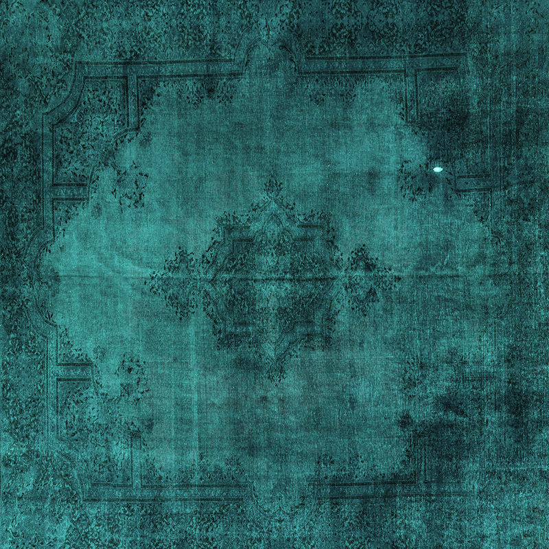 Tapis oriental en laine / polyester tissé à la machine Ineze, Carré 3 pi