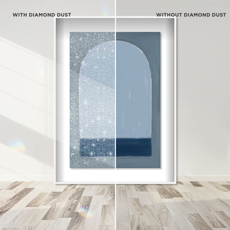 Minimal Ocean Window Print by Oliver Gal, 31.5"H x 46.5"W, White Shadowbox