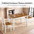 5-Piece Kitchen Dining Table Sets, Space-Saving Solid Wood Kitchen Dining Sets with 4 Slat Back Chairs-1209692332