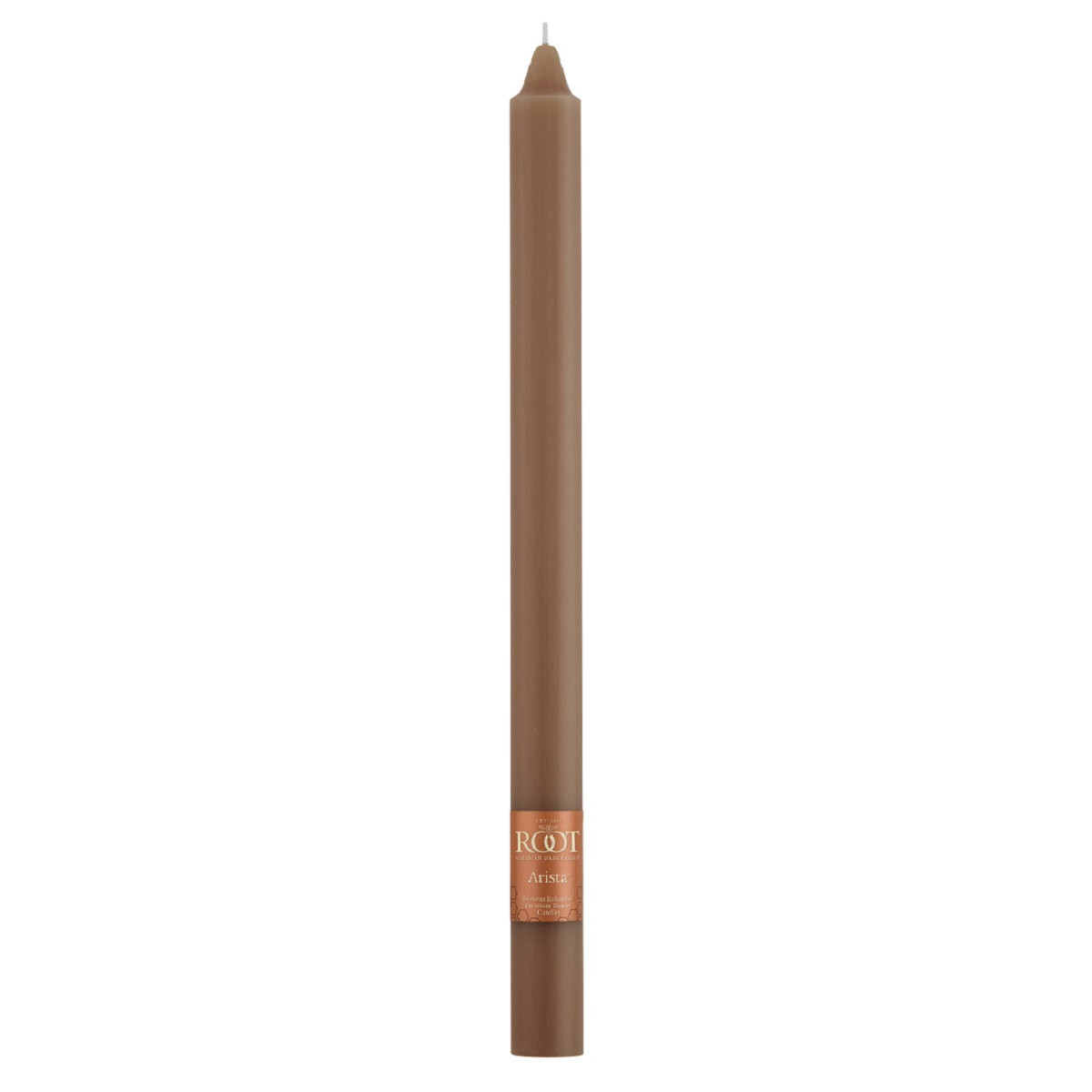 Unscented Taper Candle, 12" H x 1" W x 1" D, Portobello