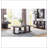 Walnut Sofa Table with 2-Shelf