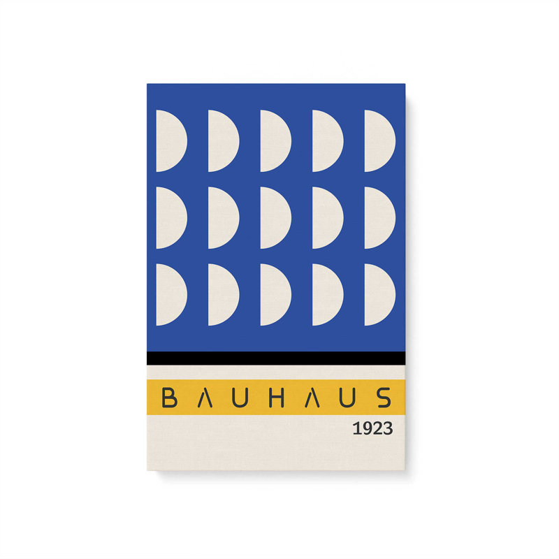 Toile tendue sur fond bleu et jaune, H 18 po x l 12 po