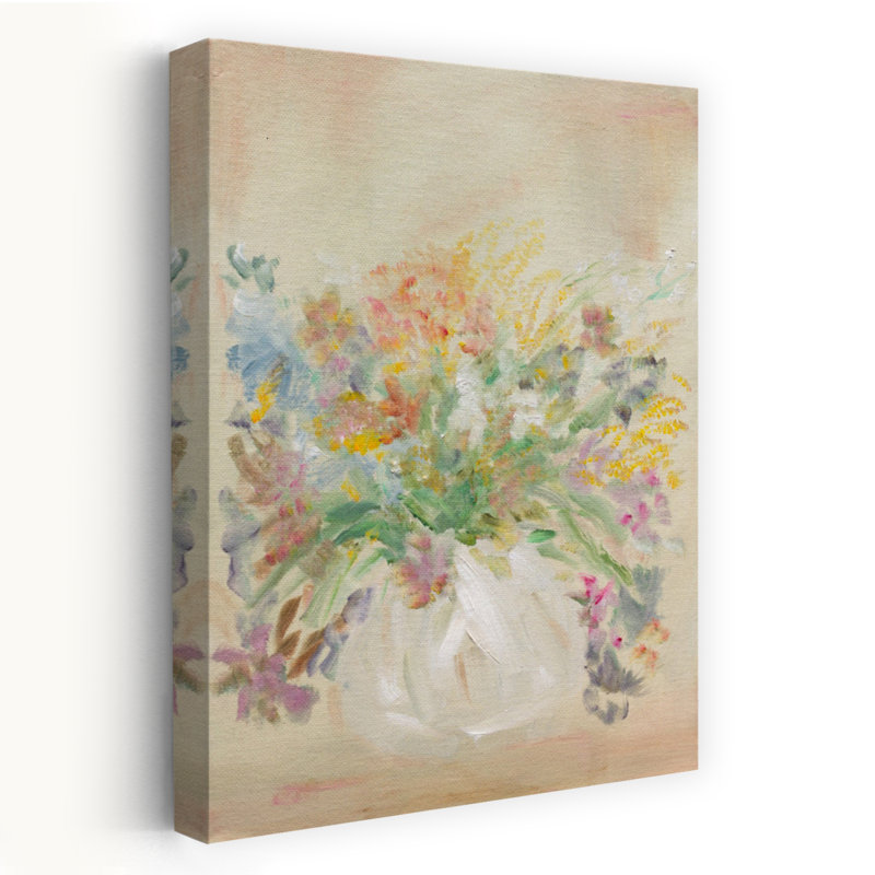 Art contemporain, art floral abstrait contemporain, H 24 po x l 16 po