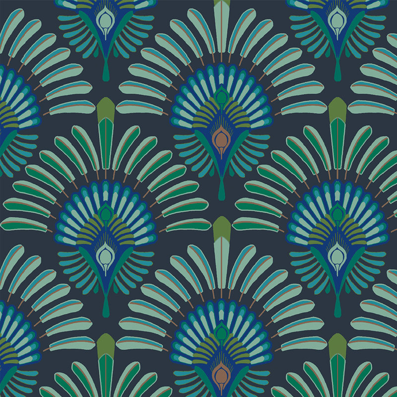 Transform Peacock Peel & Stick Wallpaper, Green
