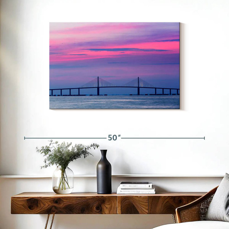 Lilie Pastel Sky Bridge, 24" H x 36" W
