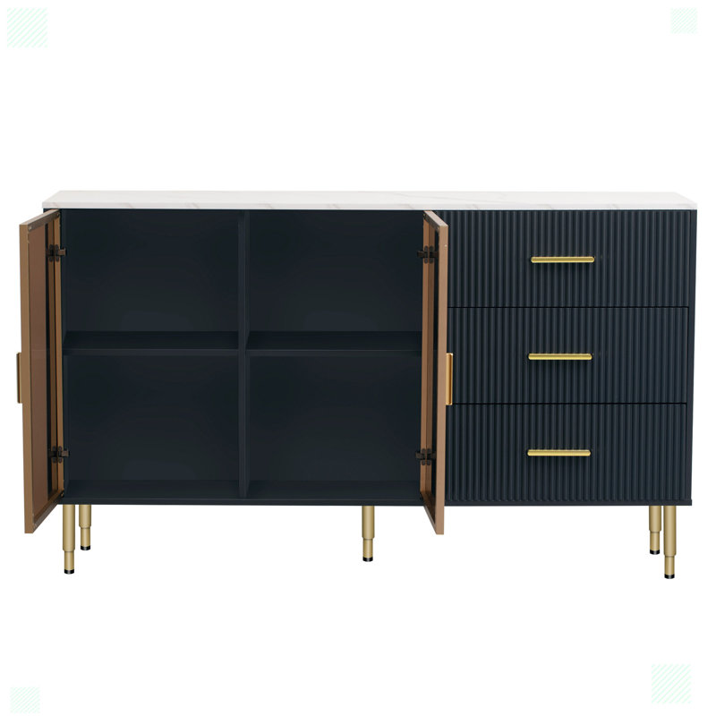 Buffet Modern, Bleu marine