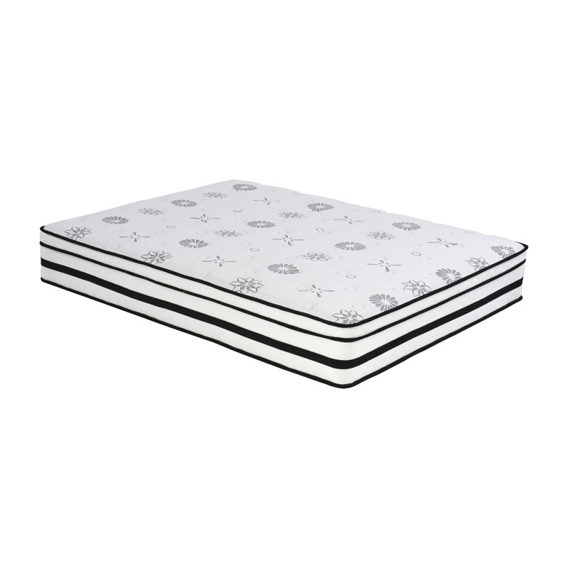 Galindo 12" Modern & Contemporary California King Hybrid Mattress with Adaptive Breathable Fabric, Pocket Coil System (924 count), Green Tea Infused Cover