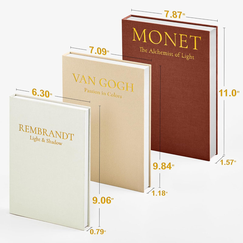 Boîtes de rangement élégantes pour livres, brun