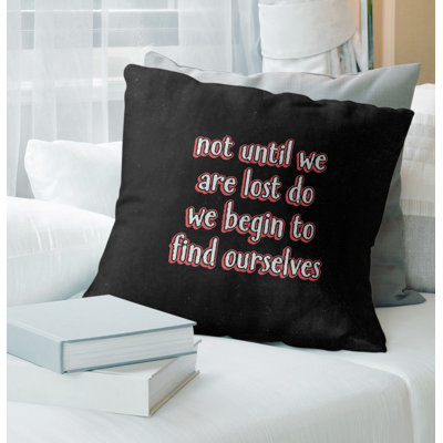 Find Yourself Quote Chalkboard Style Pillow Cover