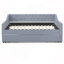 Lit de jour, lit de jour convertible rembourré avec dossier capitonné, canapé-lit polyvalent 3 en 1 avec lit gigogne escamotable et rangement latéral, parfait pour une vie compacte-1022890284