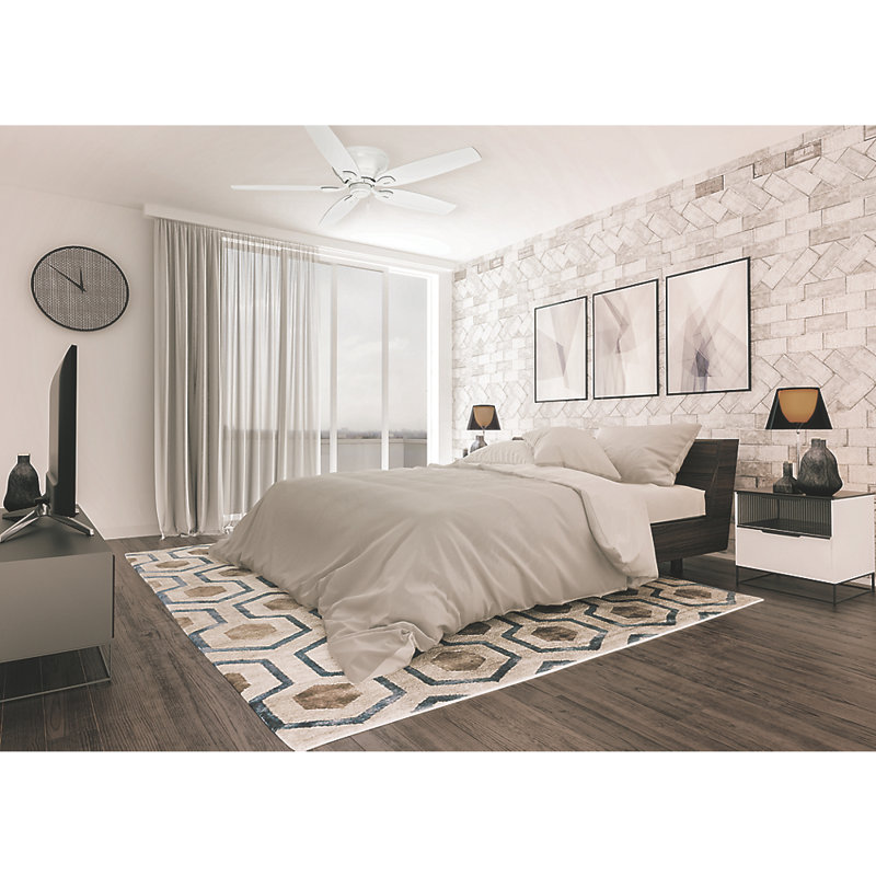 54" Durant 5 - Blade Flush Mount Ceiling Fan with Pull Chain