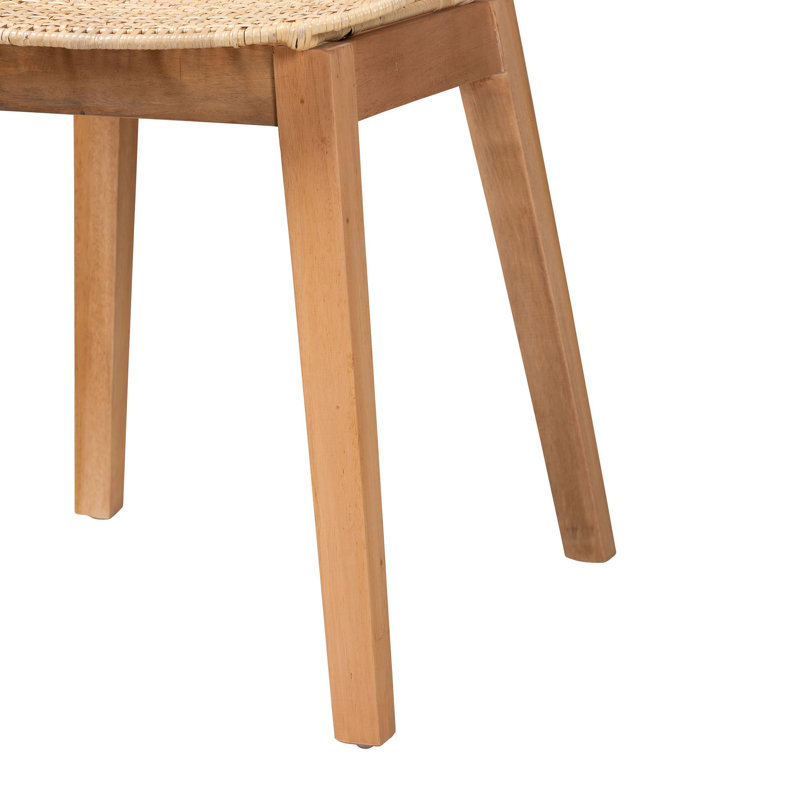 Chaise en acajou et rotin Kinnard