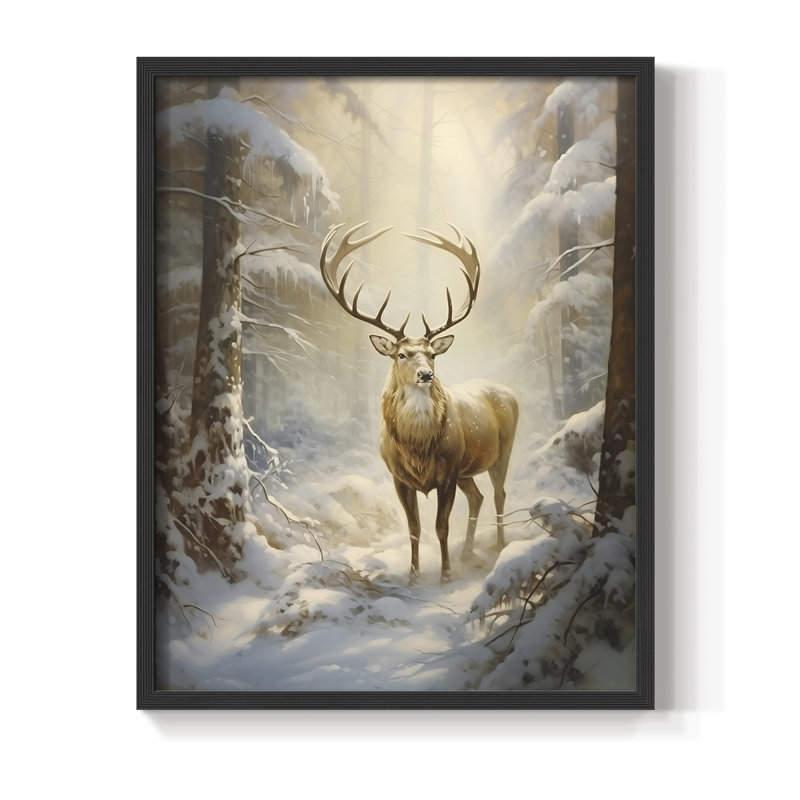 «Christmas Holiday Art DCL XXXII», reproduction d'art encadrée - bois massif, H 30 po x l 24 po, Noir, noir, noir, noir