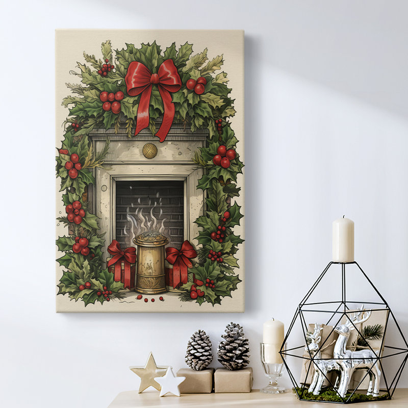 Art des Fêtes de Noël - Toile tendue avec châssis CDLII, H 24 po x l 16 po