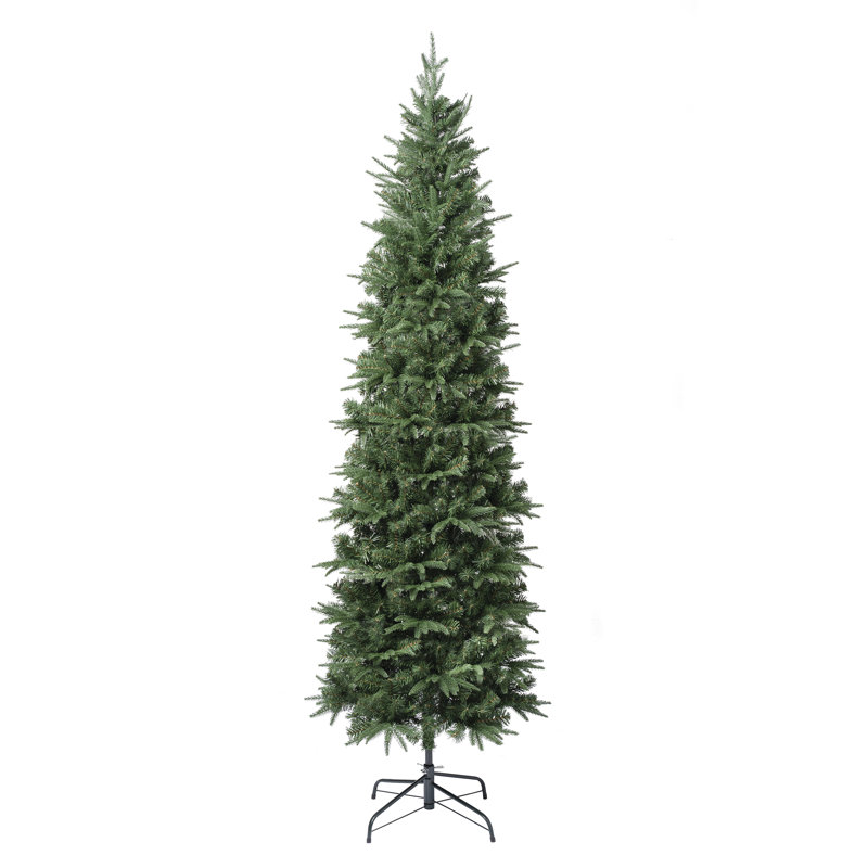 National Tree Company, First Traditions Collection, 7.5Ft Artificial Feel Real® Duxbury Light Green Slim Mixed Hinged Tree
