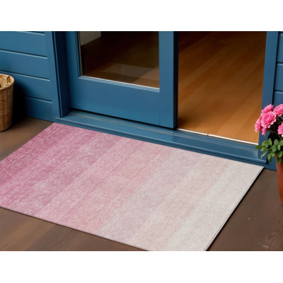 Tapis intérieur lavable 3 pi x 5 pi rose