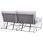 Bessi 160 cm W Steel Patio Sofa with Cushions-356748671