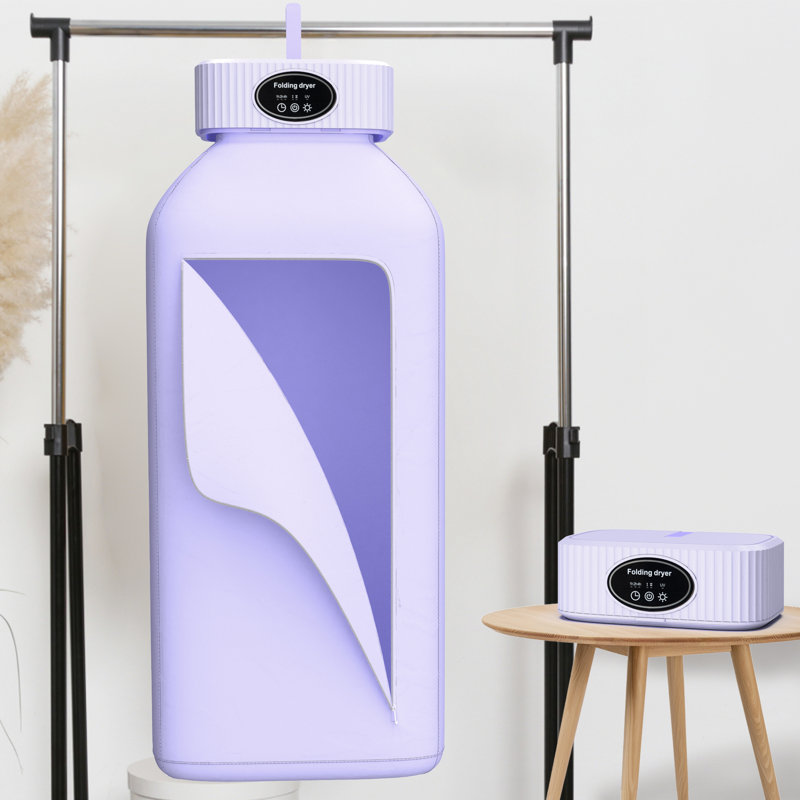 Séchoir à linge portatif, mini machine à sécher avec minuterie, Violet