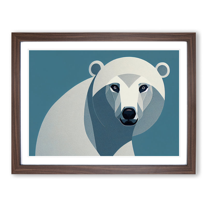 An Awesome Polar Bear - Framed Print, Walnut