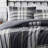 Ensemble de housse de couette en coton noir standard 3 pièces-61202102