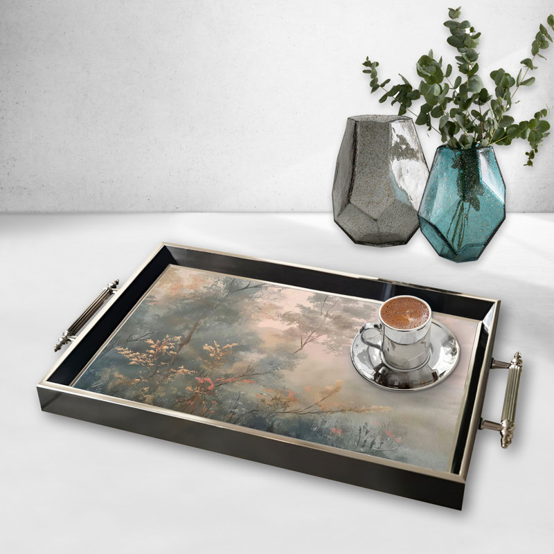 Elegant Glass Tray, 19.7 x 11.4 x 1.4 inches | 100% Durable Glass Construction | Easy to Clean with Damp Cloth | Ideal for Serving, Decorative Display, and Organizing | Stylish Addition to Home Décor