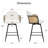 26" Swivel Boucle Upholstered Bar Stool-1117123227-1132036696