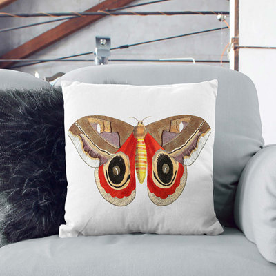 Automeris Moth Square Throw Cushion