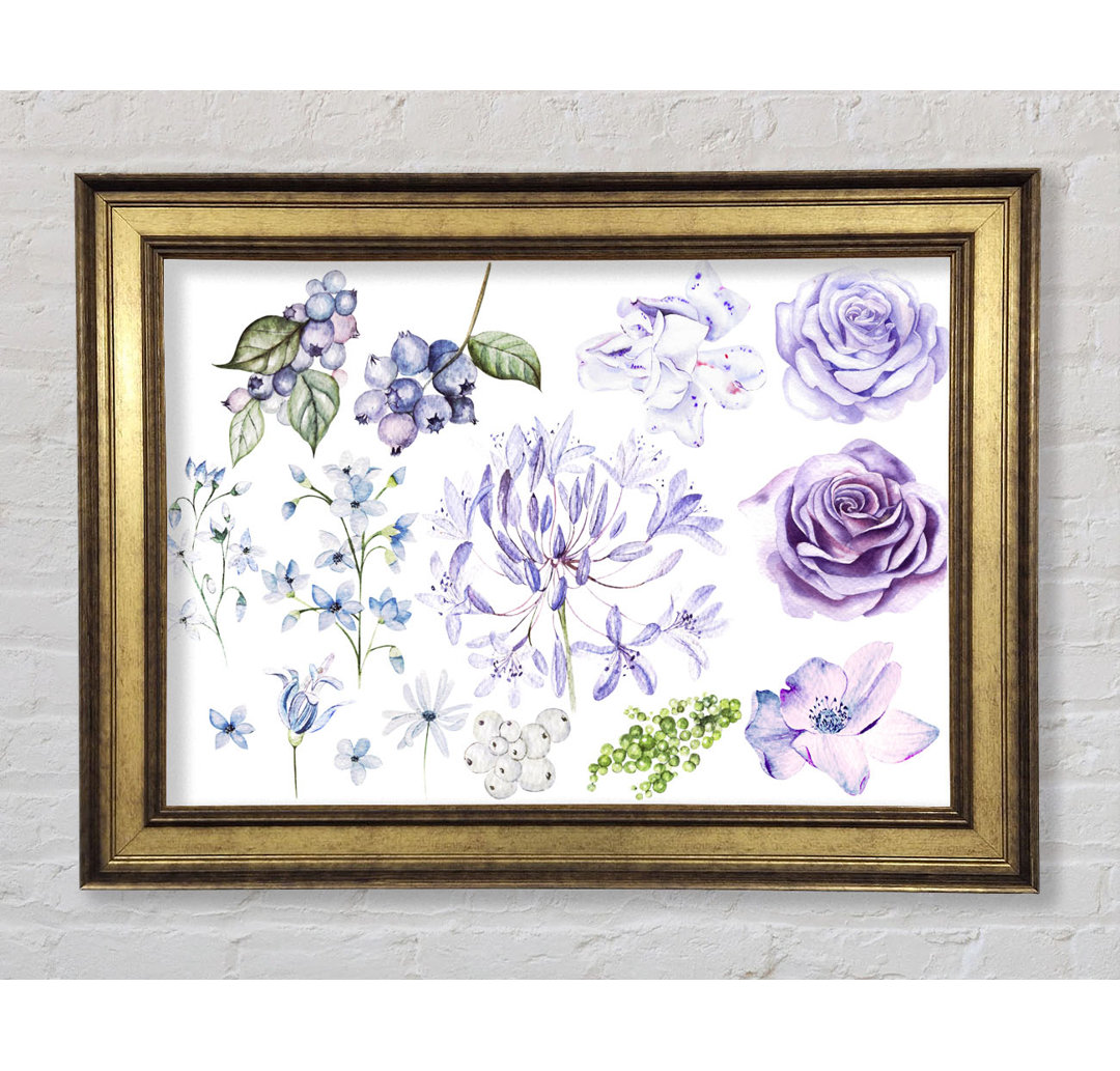 The Lilac Flower Collection - Einzelne Bilderrahmen Kunstdrucke