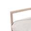 Chaise rembourrée avec accoudoirs de salle à manger avec finition en bois clair