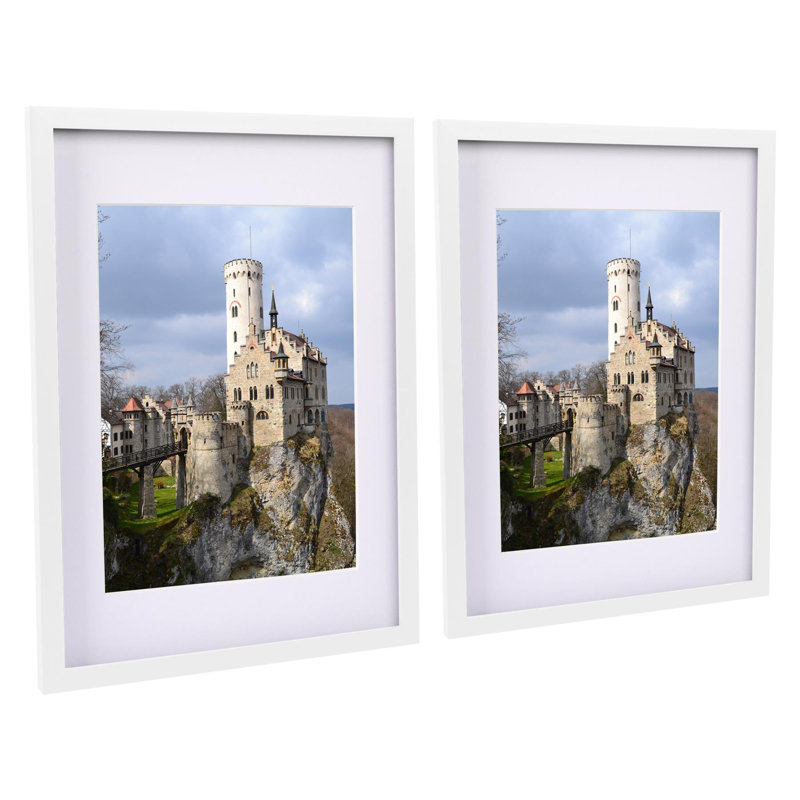 Photo Frames with A4 Mount - A3 (12" x 17") - White/White