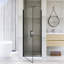 28 "X 72" Aluminum Frame Pivot Shower Door In Matte Black Finish