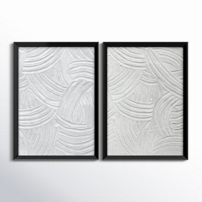 Sandstone Grooves I - 2 Piece Single Picture Frame Print Set on Canvas