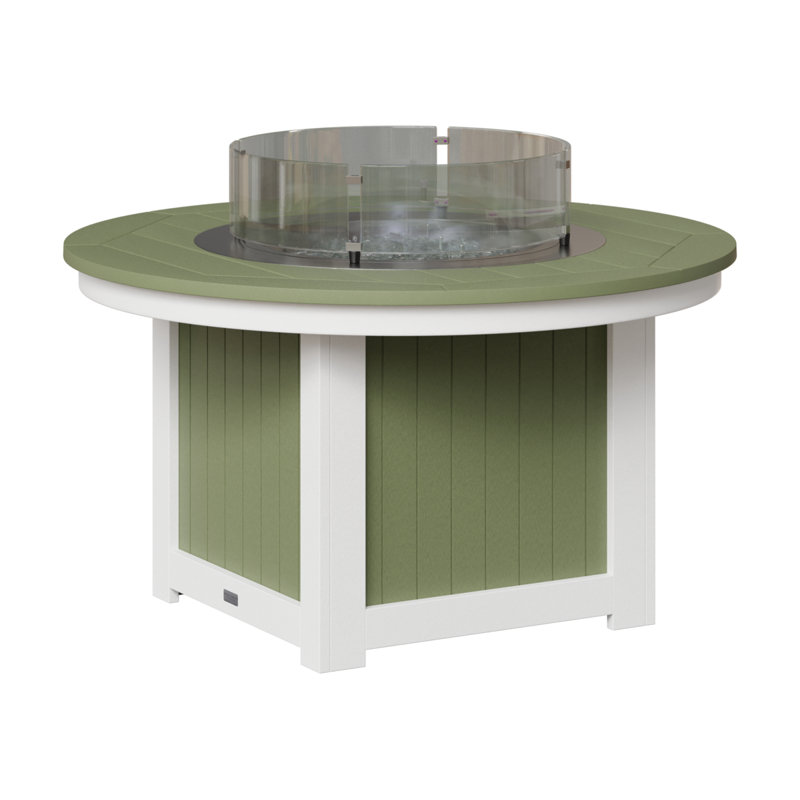 Foyer de table rond Berlin Gardens Donoma, H 24,5 po x l 44 po x P 44 po, Plateau sauge avec base blanche