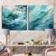 Clari - Ensemble de 2 collages carrés abstraits-101857213-101857209
