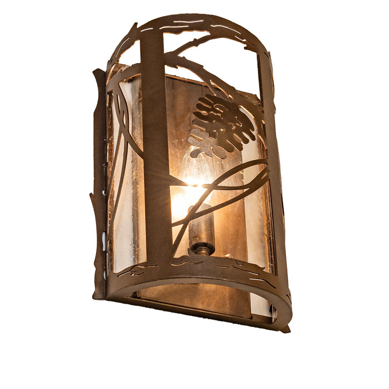 8" Wide Whispering Pines Left Wall Sconce