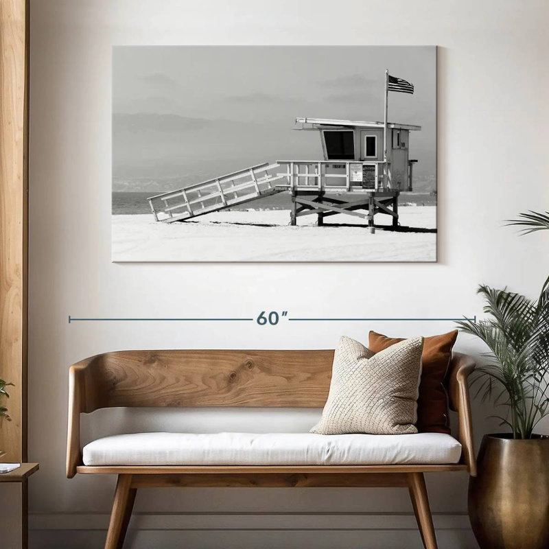 Gillard Black California LA Lifeguard Tower, 32" H x 48" W