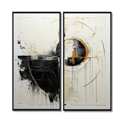 Beige et noir Divine Simplicity II - reproduction d'art sur toile