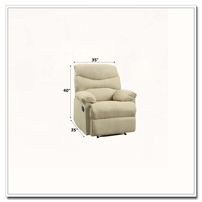 Fauteuil inclinable en microfibre, Beige