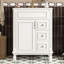 Meuble-lavabo 24 po avec lavabo en céramique, petite armoire de salle de bain moderne, 2 tiroirs et tablette réglable