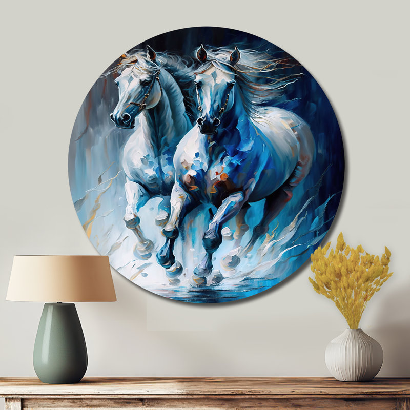Markwon - animaux, art en métal rond, H 29 po x l 29 po