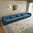 Maelina 5 - Piece Upholstered Navy Corduroy Modular Sectional Sofa with Pillow Back and Solid Wood Legs-268349939-244594887