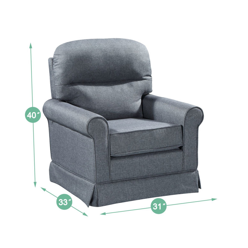 Fauteuil oscillant pivotant et repose-pieds Reith