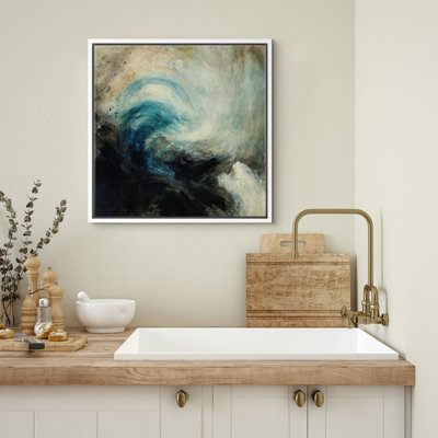 Reproduction d'art encadrée sur toile pour décor moderne neutre