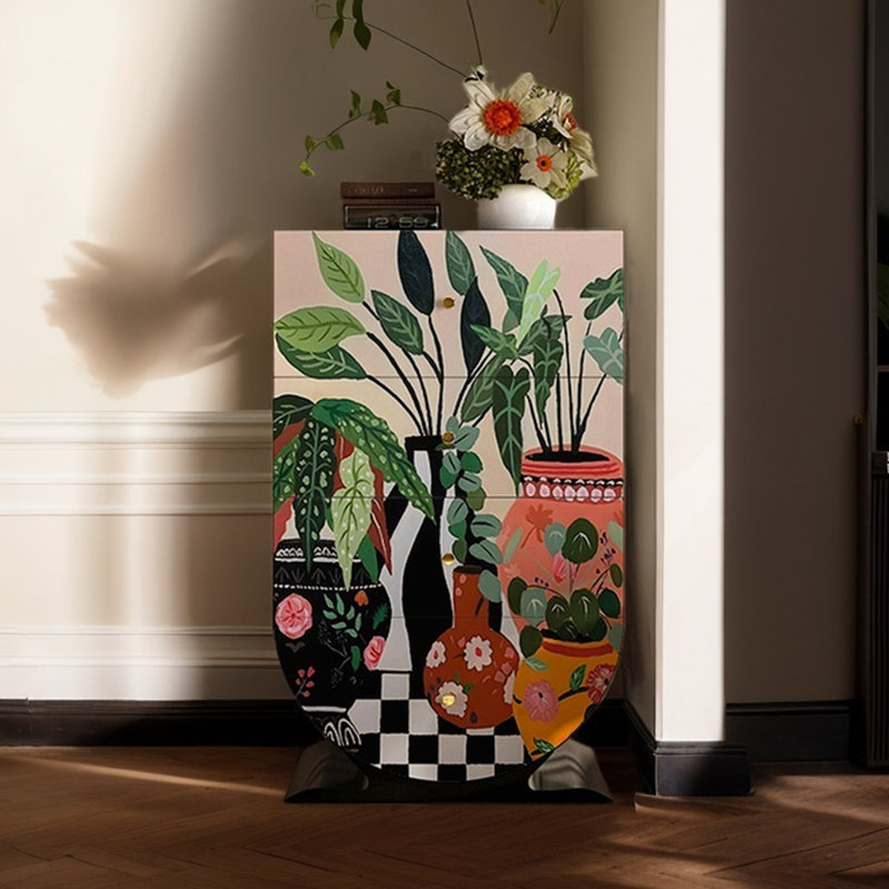 Commode en bois moderne à quatre tiroirs