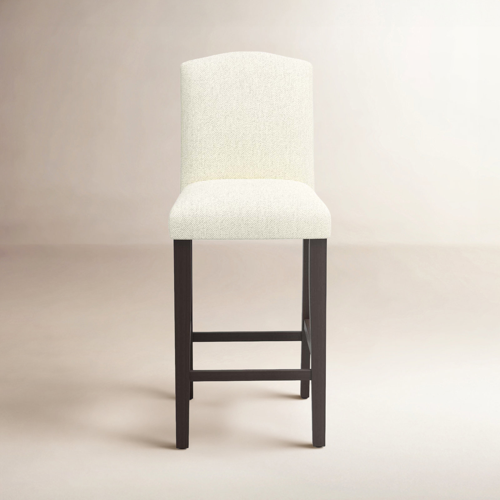 April Bar Stool, Bar Stool (31" Seat Height), Milsap Canvas Sustain® Tweed, Black Wood