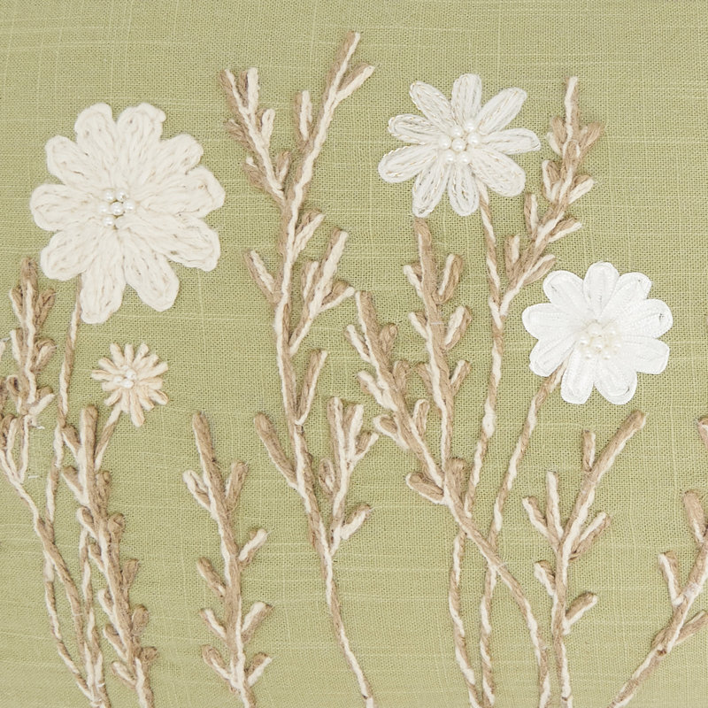 Housse de coussin Delicate, Vert, Sans insert de coussin